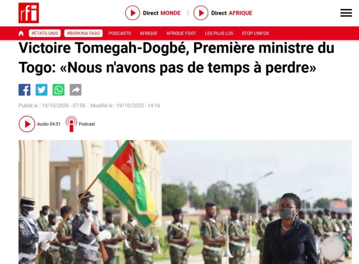 interview victoire sidemeho tomegah-dogbé radio france international
